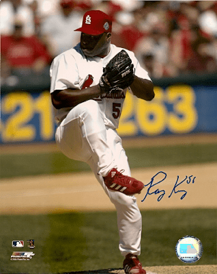 AUTOGRAPHED RAY KING 8x10 St. Louis Cardinals photo