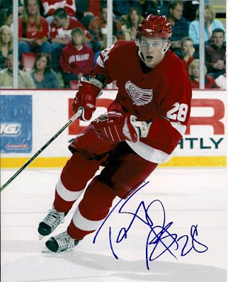Autographed TOMAS KOPECKY Detroit Red Wings Photo