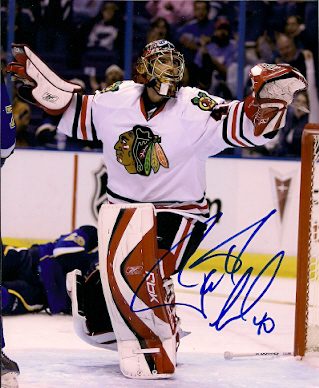 Autographed PATRICK LALIME  8x10 Chicago Blackhawks Photo