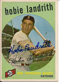 Autographed 1959 HOBIE LANDRITH Topps Card