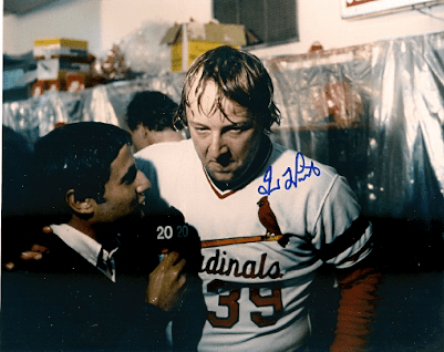 AUTOGRAPHED  DAVE LAPOINT St. Louis Cardinals photo