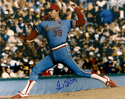 AUTOGRAPHED  DAVE LAPOINT 8x10 St. Louis Cardinals photo