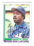 Autographed RON LEFLORE Chicago White Sox 1982 Topps Card