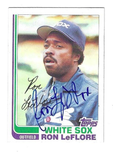 Autographed RON LEFLORE Chicago White Sox 1982 Topps Card