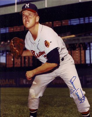AUTOGRAPHED  DENNY LEMASTER Milwaukee Braves