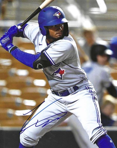 AUTOGRAPHED LEO JIMENEZ 8X10 Toronto Blue Jays photo