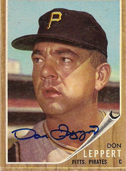 Autographed DON LEPPERT 1962 Topps Card