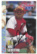 Autographed MIKE LEIBERTHAL 2002 Phillies Post card