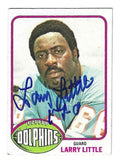 Autographed LARRY LITTLE Miami Dolphins 1976 Topps Card #33