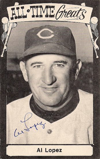 Autographed AL LOPEZ 1975 TCMA Post Card