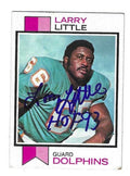 Autographed LARRY LITTLE Miami Dolphins 1973 Topps Card #440