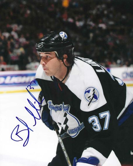 Autographed BRAD LUKOWICH 8X10 Tampa Bay Lightning photo