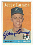 Autographed JERRY LUMPE New York Yankees 1958 Topps Card