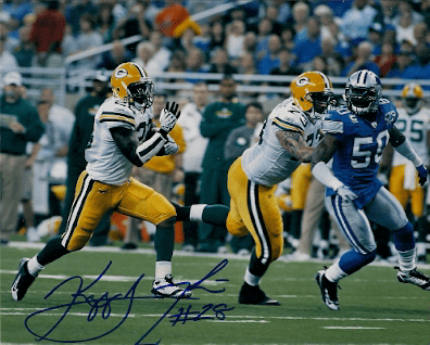 Autographed KREGG LUMPKIN Green Bay Packers Photo