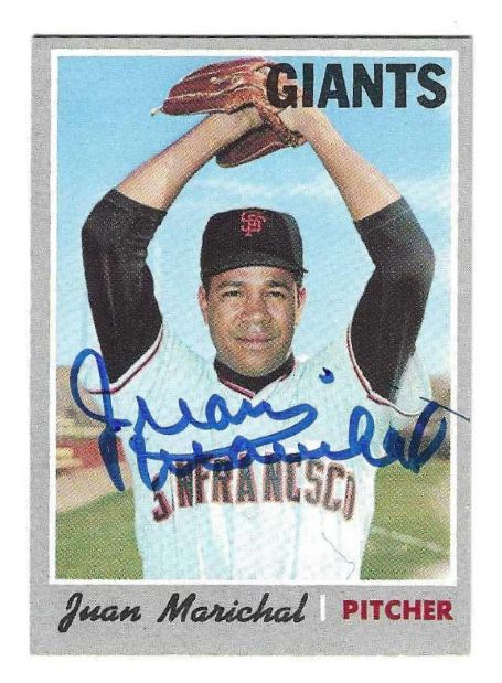 Autographed JUAN MARICHAL San Francisco Giants 1970 TOPPS Card