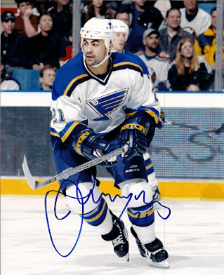Autographed JAMAL MAYERS St. Louis Blues Photo