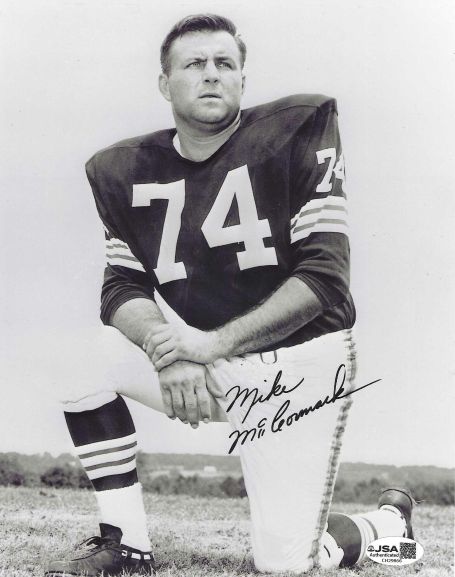 Autographed MIKE MCCORMACK 8X10 Cleveland Browns Photo JSA
