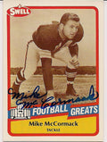 Signed MIKE MCCORMACK 1989 Swell Football Card