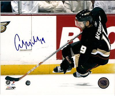 Autographed ANDY MCDONALD 8x10 Anaheim Ducks Photo