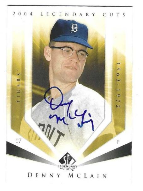 Autographed DENNY MCLAIN 2004 Upper Deck Legendery Cuts