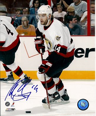 Autographed ANDREJ MESZAROS 8x10 Ottawa Senators photo