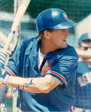 AUTOGRAPHED KEITH MILLER  New York Mets photo