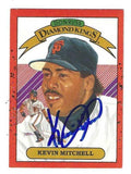 Autographed KEVIN MITCHELL San Francisco Giants 1990 Donruss Diamond King Card