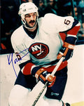 Autographed KEN MORROW 8x10 New York Islanders Photo