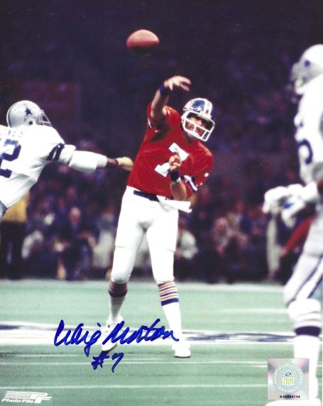 Autographed CRAIG MORTON 8x10 Denver Broncos Photo