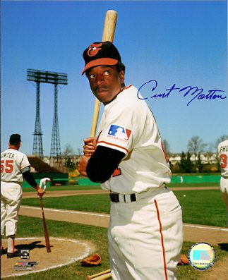 AUTOGRAPHED CURT MOTTON 8x10 Baltimore Orioles Photo