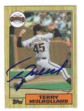 Autographed TERRY MULHOLLAND San Francisco Giants 1987 Topps Card