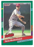 Autographed TERRY MULHOLLAND Philadelphia Phillies 1991 Donruss Card