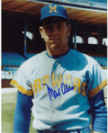 AUTOGRAPHED MAX ALVIS 8x10 Milwaukee Brewers Photo