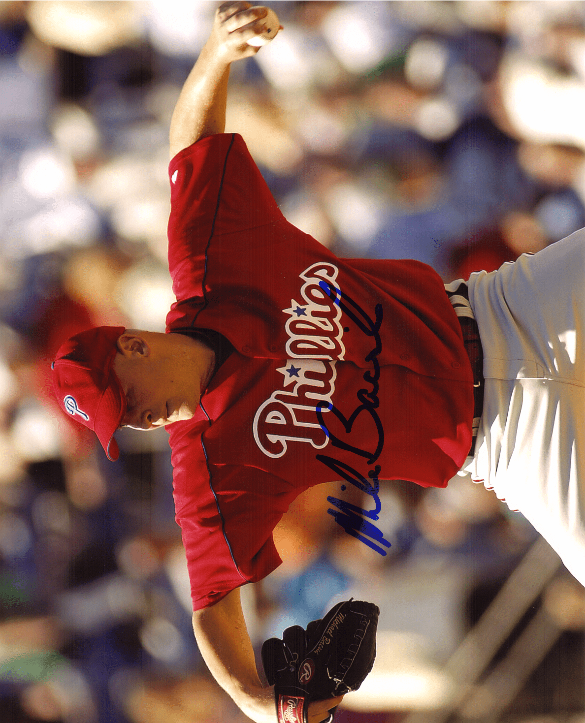 AUTOGRAPHED  MIKE BACSIK 8x10 Philadelphia Phillies Photo