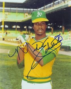 AUTOGRAPHED SIGNED photo MIKE EDWARDS Oakland A's
