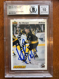 Autographed 1991-92 Upper Deck Ray Bourque  Boston Bruins Card #255 Beckett Slabbed