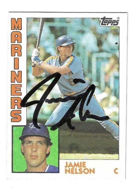 Autographed JAMIE NELSON Seattle Mariners 1984 Topps Card