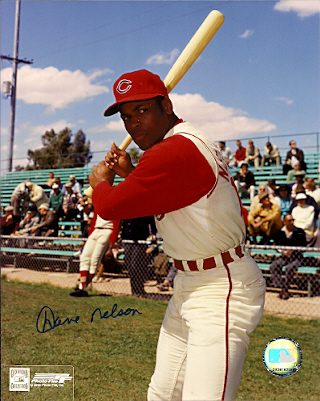 AUTOGRAPHED DAVE NELSON 8x10 Cleveland Indians Photo