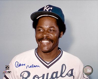AUTOGRAPHED  photo DAVE NELSON  KC Royals