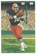 Autographed Ozzie Newsome Cleveland Browns Goal Line Art Card