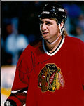 Autographed BERNIE NICHOLLS 8x10 Chicago  Blackhawks Photo