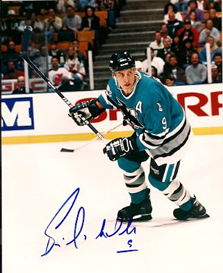 Autographed BERNIE NICHOLS San Jose Sharks photo