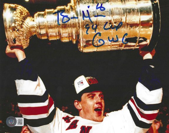 Autographed BRIAN NOONAN "94 Cup" 8X10 New York Rangers Photo Beckett