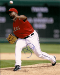 AUTOGRAPHED DARREN OLIVER 8X10 Texas Rangers Photo