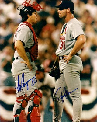 AUTOGRAPHED TOM PAGNOZZI & DONOVAN OSBORNE St. Louis Cardinals photo