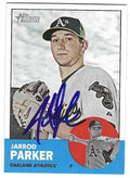 Autographed JARROD PARKER Oakland A's 2012 Topps Heritage Card