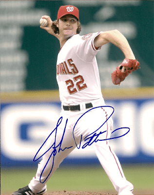Autographed JOHN PATTERSON Washington Nationals Photo