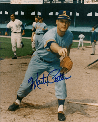 Autographed MARTY PATTIN 8x10 Seattle Pilots Photo