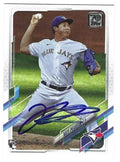Autographed NATE PEARSON Toronto Blue Jays 2021 Topps Card