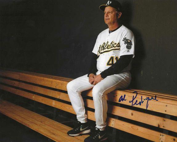 AUTOGRAPHED AL PEDRIQUE 8X10 Oakland A's Photo